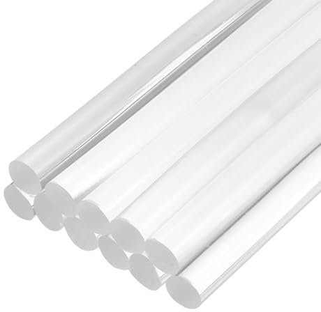 sourcing map Mini Hot Glue Sticks for Glue Gun 7mm x 100mm Clear 12pcs