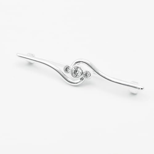 Equetech Deluxe Twist Equestrian Stock Pin – Silver – Riding & Dressage Stock Tie Pin for Competitions and Shows