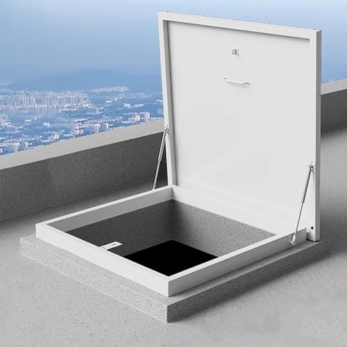 Claraboya Trampilla de Techo Puerta Antirrobo de Acero, Tragaluz de Techo Tragaluz de Techo Trampilla de Mantenimiento de Techo, Tapa de Trampilla de Mantenimiento, Trampilla de Cubierta(75x75cm(29.25