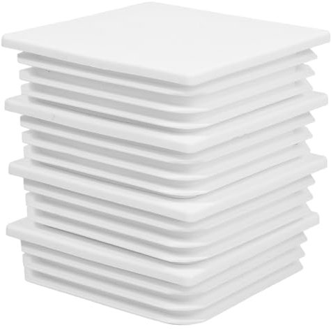jojofuny 4 Stück Quadratische Pfostenkappen 10X10 Cm Weiß Aus Abs Kunststoff Zaunpfostenabdeckung Schutzkappen Für Garten Zaun Endkappen