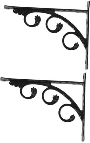 HOMSFOU 2 Stück Stativ schwimmende Schwerlastregale Türhaken Schließfach Kabel Wandregalhalterung Schwere Regalhalterung Wandhalterung Metallhalterungen für Regale Aluminiumlegierung