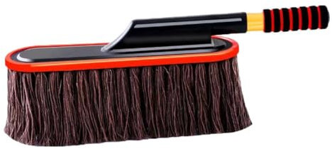YUYQAQ Car Duster Exterior Scratch Free With Extendable Telescoping Handle, Large Mop Head With Wax Cotton Hair, Dust Wax Brush for Pollen Removal