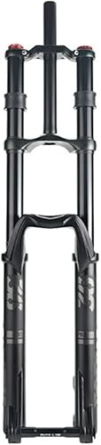 CUCKQUIC 26 Zoll 27,5 Zoll 29 Zoll MTB-Luftfedergabel, Federweg 160 mm, Downhill-Mountainbike-Gabel, Rückpralleinstellung, Doppelschulter-Scheibenbremse, Steckachse 1-1/8, gerade C,29in