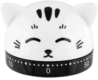 DLP - Minuteur Chat Blanc (+ Boite décorée)