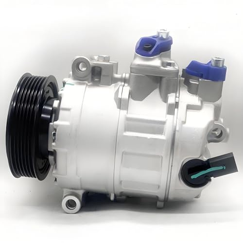 BOGJFC 12V 7SEU17C 6-Scanalature Compressore Clima In GhisaCompatible For Audi A3 S3 Q3 TT Compatible For Skoda Yeti Compatible For VW Golf V VI Tiguan Passat LY-AD-3 1K0820808A