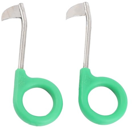 NIYANGLE 2 Cisailles Annulaires N° 1 Vertes à Bords Fins pour Arbres Fruitiers, Coupe-Anneaux pour Pêcher, Jujubier et Vigne, Outils de Jardinage Main Professionnels, Lot de 2 Pièces