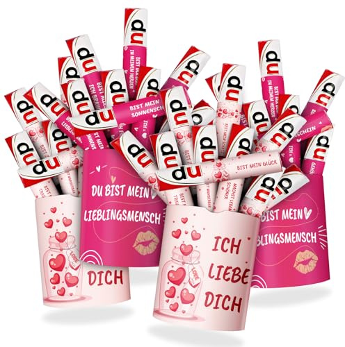 YSUVIN 52pcs 4 Kartons Duplo Aufkleber-Set mit „Lieblingsmensch“ & „Ich liebe dich“, Valentinsgeschenk für Paare, Freundin, Männer zum Ausdruck von Zuneigung(ohne Riegel)