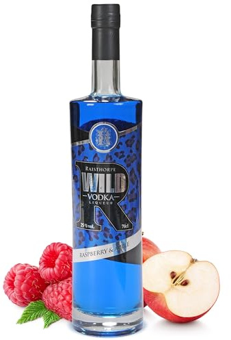 Apple & Raspberry Liqueur Flavoured Vodka - Smooth & Fruity Vodka for Cocktails, Mocktails, Drink Mixes, & Boozy Treats - Wild Vodka 70cl - Raisthorpe Manor, 700ml, 25% Alcohol Volume