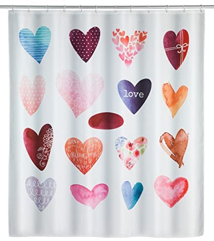 WENKO Shower Curtain, Bath Curtain, Washable F