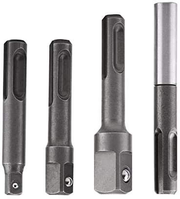 4 Unids Adaptador para Portabrocas sds Adaptador de Zócalo Hexagonal 1/4 3/81/2 Conector de Extensión de Broca de Cabeza Cuadrada