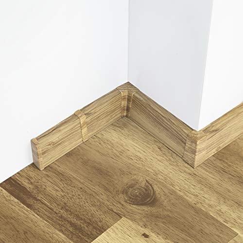 [DQ-PP] 26 Meter Sockelleisten 55mm PVC Eiche Sutter Laminatleisten Fussleisten aus Kunststoff PVC Laminat Dekore Fußleisten
