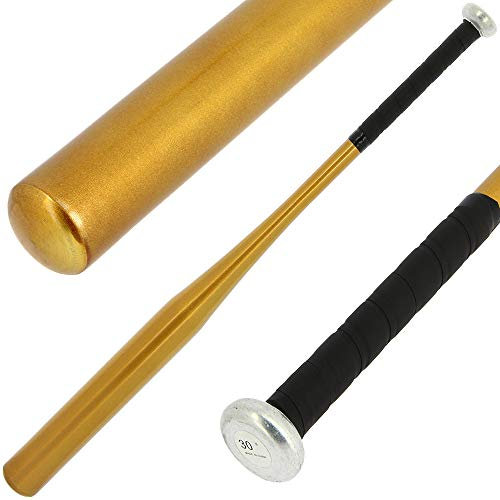 30 Gold and Black Aluminium Alloy Lightweight Baseball Softball Rounders Bat Full Size Adults and Teens