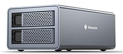 Yottamaster 2 Bay Externes RAID Festplattengehäuse für 2,5/3,5 SATA Festplatten, RAID 0/1/JBOD/Normal, Aluminium USB 3.0 HDD Gehäuse 5Gbps mit Lüfter, UASP unterstützt-[Festplatten Nicht enthalten]