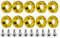 Car M6 Screw Gasket, Modifikationsschraube License Plate Frame Decoration Screw(Gold)