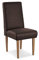 CAVADORE Esszimmerstuhl Kira, Polsterstuhl für Küche, Esszimmer oder Wohnküche in Büffellederoptik, Passend zur Küchengarnitur Kira, 48 x 103 x 62, Mikrofaser: braun