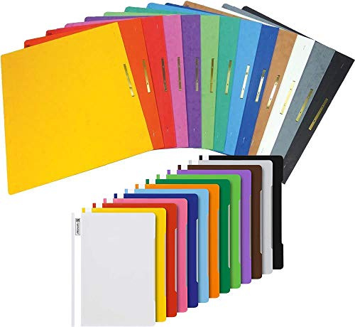 Brunnen 13 Schnellhefter Pappe extrastark + 13 Schnellhefter PP mit glasklarem Deckblatt (13 + 13) , Sortiert