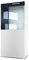 Vladon Stand-/Hänge Vitrine Movie, Weiß matt/Schwarz Hochglanz - Moderne Glasvitrine - (BxHxT): 50,5 x 111 x 32,5 cm