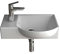 Alpenberger Moderne Waschbecken Klein | Designer Keramikwaschbecken Lugano Rechts | Handwaschbecken Eckig Oval mit Bad Spülbecken | Wand Waschbecken Oder Einbaubecken für Bad Unterschrank