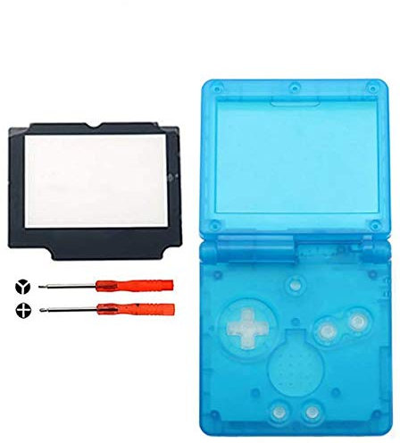 Glas-Displaylinse für Gameboy Advance SP, klar, limitierte Auflage, Gehäuse für GBA SP Gehäuse (Clear Sky Blue)