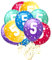 Oblique Unique® 10 Luftballons mit Zahlen Happy Birthday für Kinder Geburtstag Feier Party Deko Geburtstagsdeko Ballons Bunt (Nr. 5)