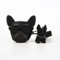 LVANLLF Coole Silikon-Schutzhülle für AirPods der 3. Generation 2021, lustige Hülle, Schlüsselanhänger für Jungen, Mädchen, Teenager, bestes Geschenk, schwarze Bulldogge Airpods3