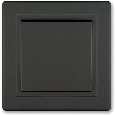 Prestige Line Unterputz-Schalter ohne Glimmlampe Schwarz Soft Touch Schwarz - Zweipoliger Schalter
