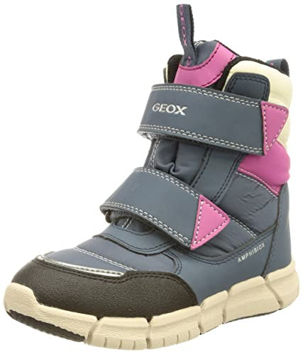 Geox J Flexyper Girl B Ab, Stivaletti Bambine e ragazze, Blu/Rosa (Avio/Fuchsia), 39 EU