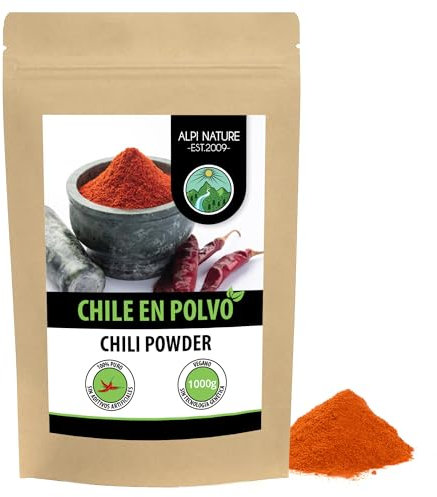 Alpi Nature Chile en Polvo 1kg, Chiles Secos y Molidos, Chile en Polvo Picante Molido