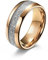 Hoisy Wolfram Ring Damen, Rose Gold Ring Frauen Günstig 8Mm Roségold Größe 67 Eheringe Antragsring für Frauen