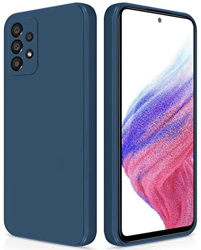 GiiYoon Hülle Kompatibel mit Samsung Galaxy A53 5G, Hochwertiges Liquid Silicone Case, Rundumschutz Handyhülle, Kratzfestes Weiches Mikrofaserfutter- Blau