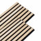DECOON Panneau tasseaux bois fond noir 250 x 30 x 1cm lamelles chêne clair 0,75m2