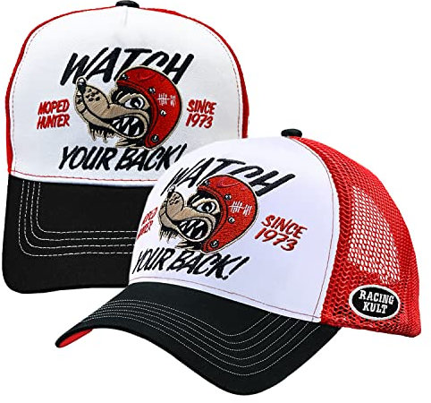 RACING KULT Trucker Cap Moped Hunter mit Stick Unisex