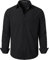 PARKLEES Chemise habillée à manches longues pour homme - Coupe classique - Sans plis - Style décontracté - Avec poche, Noir , M