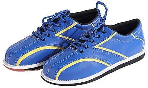 Mens Bowling Trainers, Lightweight Bowls Walking Shoes Comfortable Indoor Bowling Sneakers,Blue,6 UK