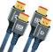 Thsucords Cable HDMI 8K 4K 0,5M 2 Unidades, Cable HDMI a HDMI 2.1 trenzado de alta velocidad compatible con 8K@60Hz, 4K@120Hz 144Hz 48Gbps compatible con Roku TV/PS5/HDTV/Blu-ray