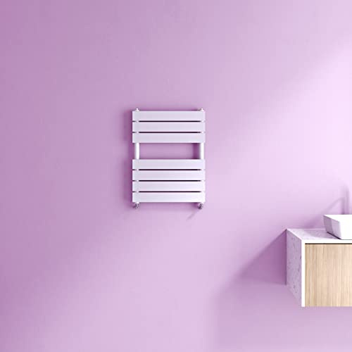 Towel Radiator White Flat Panel Heated Towel Bathroom Radiators Central Heating Rail Radiator Warmer Wall Mounted Ladder Rad 650x500mm