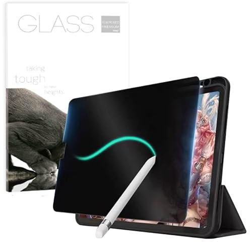 QYiiD Protector de pantalla de privacidad para iPad de 10.2 pulgadas, (2021/2020/2019, 9/8/7 Gen), pantalla mate antiespía, película protectora de pantalla suave antiarañazos, resistente a los