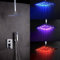 Système de douche encastré LED Thermostat Set de douche encastré Robinetterie de douche douche à effet pluie Douche de tête Set de douche encastré Montage au plafond Système