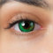 Kontaktlinsen farbig ohne Stärke grün | crazy Jahreslinsen Anime | weiche Linsen Hydrogel | 2 Stück Farblinsen + Linsenbehälter | Elfen |Cosplay | Manga | Fasching | Halloween | Charmiga Loco Green