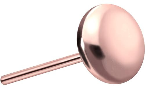 PIERCINGLINE Titan Aufsatz mit Push Pin DISC OHNE Labret Stecker Piercing Ohr Helix Tragus Conch Roségoldfarben 3 mm