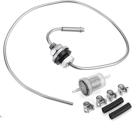 Kraftstoff Standrohr Set, Benzinschlauch Kit, Heizung Tankgeber, Standheizung Tank Kit, 52cm Tankentnehmer, mit 1 Ölfilter 2 Verbindungsrohr 4 Schlauchschelle, für Eberspacher Webasto Heizsysteme