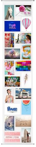 trendfinding Fotovorhang 10x15cm Hoch und Querformat für 20 Fotos transparent mit Metallstange zum Aufhängen