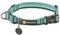 RUFFWEAR Web Reaction Hundehalsband, verstellbares Martingal-Halsband mit Aluminium-V-Ring und seitlicher Öffnung, bequemer Stoff, reflektierendes mit Schlauchlock-Gurtband River Rock Green 14-17