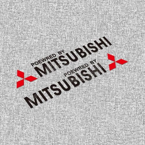 2 Stück Auto Emblem Aufkleber für Mitsubishi Motors, Buchstaben Emblem Aufkleber, Auto Body Abzeichen Sticker, Logo Abzeichen Styling Dekorationsaufkleber Zubehör,A- 30×5cm