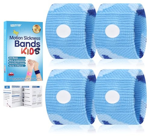SZSTYYP Reisekrankheitsbänder für Kinder gegen Autokrankheit, Anti-Übelkeit Armbänder