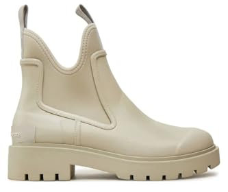 Calvin Klein Donna Stivali in Gomma Mid Rainboot Chelsea Corti, Grigio (Oyster Mushroom), 36
