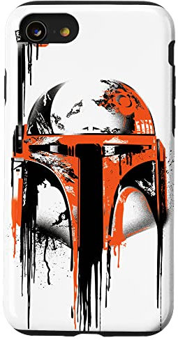 Hülle für iPhone SE (2020) / 7 / 8 Star Wars Boba Fett Helm Farbe Drip White