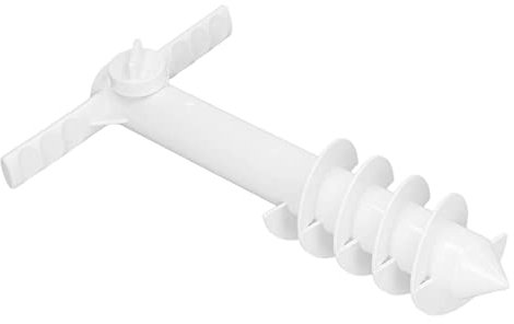 Ancla de Arena para Sombrilla de Playa, ABS, Estaca de Anclaje para Sombrilla Sin Excavación, Resistente al Viento, Soporte de Tornillo para Sombrilla Fuerte para Protección Solar (Blanco)