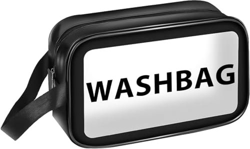 Kosmetiktasche Transparent Kulturbeutel Große Tragbare Kulturtasche PVC Waschtasche Wasserdicht Makeup BagMakeUpTasche Reiß Waschtasche Mit Griff Reise