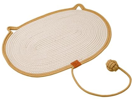 Dualoai Alfombrilla rascadora para Gatos, Almohadilla rascadora para Gatos, Tabla rascadora para Gatos, Protector de Muebles para Gatos de Interior, Naranja